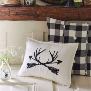 Antlers and Arrows – Linen Boudoir Pillow