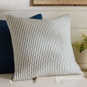 Bergen Stripe Indigo Porch Pillow