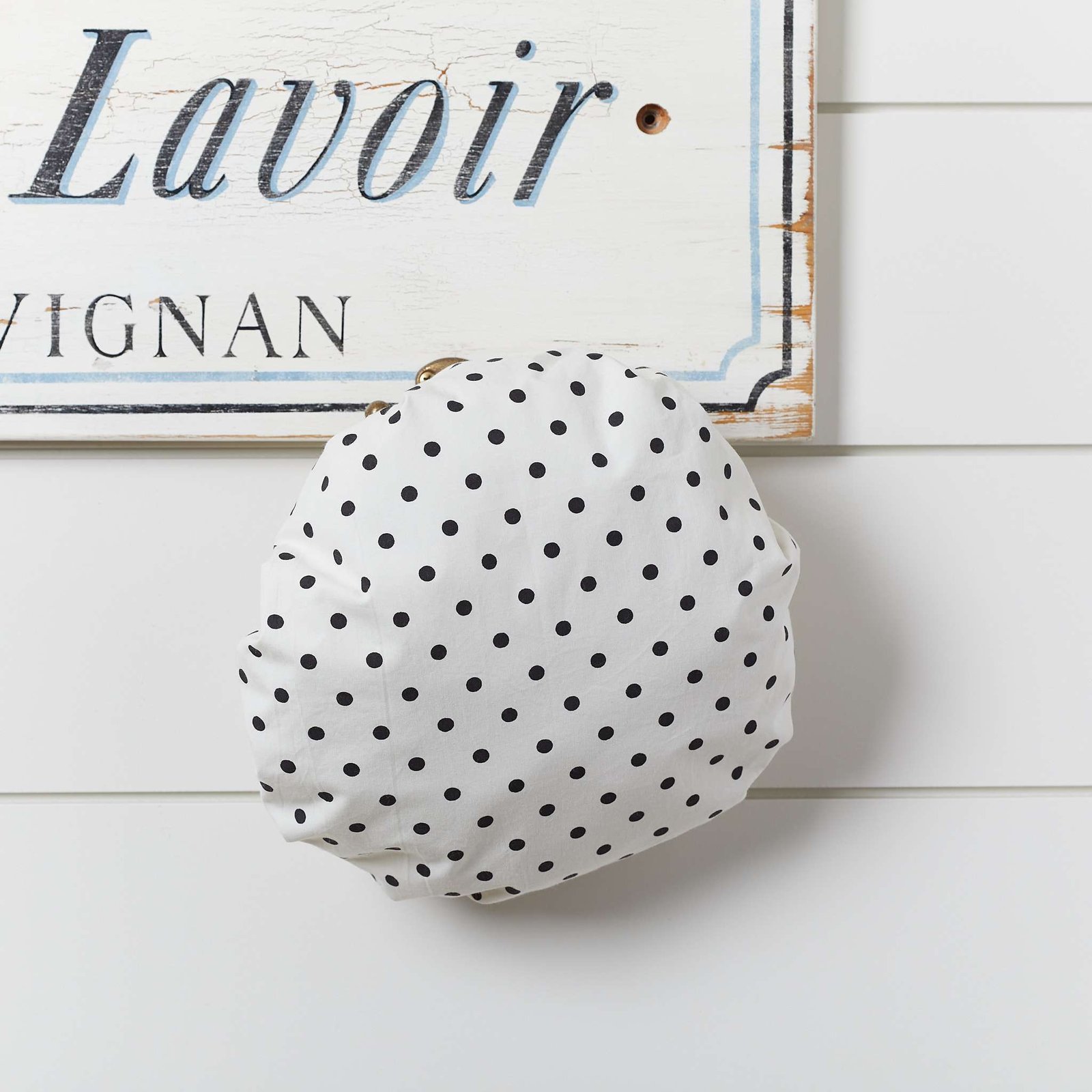 Polka Dot Black Shower Cap