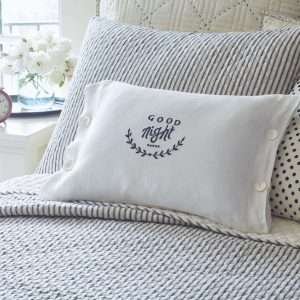 Good Night Black Pillow