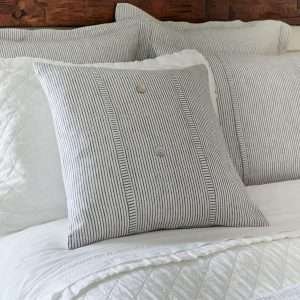 Oxford Pinstripe Linen Porch Pillow Cover