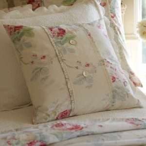 Shore Rose Cream Porch Pillow