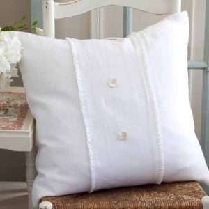 Hampton White Porch Pillow
